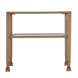 HMS 21\" Traditional Square Coffee Table Gold Glass and Metal with Classic Marble for Living Room or Entry Farmhouse Style