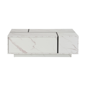 Rectangular Sliding Top Coffee Table 2 Drawers 2 Hidden Storage 47.2 FCJ for Farmhouse Japanese Living Room Tea Table Design
