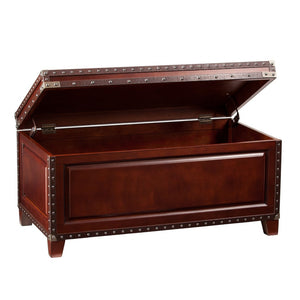 HMS 40\" Rectangular Coffee Table in Brown Solid Wood and Metal Combination