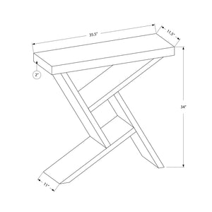 HMS 36\" Contemporary Abstract Console Table with Shelves Gray and White Marble for Entry or Living Room Furniture