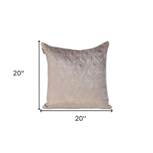 HMS Tufted Diamonds Taupe Velvet Accent Pillow Elegant Living Room Chair Accessory