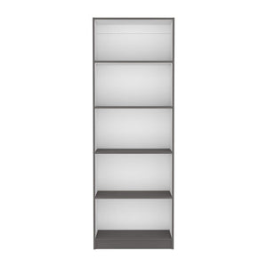 Benzoni Office 4-Shelf Bookcase in Matt Gray/White Color