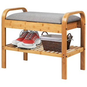 Entryway Hallway Bedroom Shoe Rack Bench with Storage Shelf for Organizing Your Footwear