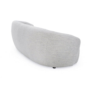 HMS 90 Contemporary Chesterfield Sofa Off-White Fabric with Black Legs for Living Rooms
