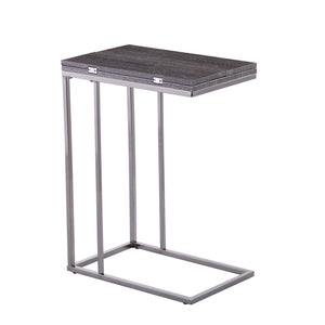 HMS 25\" Silver and Gray Expandable Rectangular Coffee Table End Table