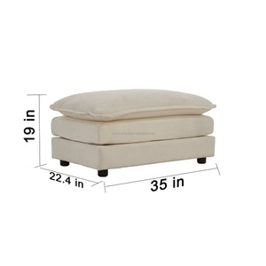 Modern Accent Chair with Ottoman Living Room Club Chair Chenille Upholstered Armchair Reading Chair for Bedroom