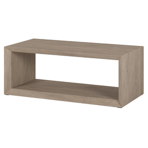 48\" Gray Classic Design Coffee Table with Shelf HMS Metal and MDF Wood for Living Room Home Furniture