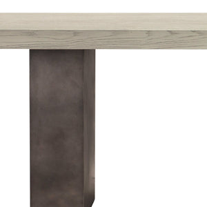 HMS 24\" Gray and Dark Gray Solid Wood and Concrete Coffee Table