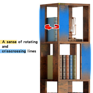YQ FOREVER Wooden Bookshelve Bookshelf With Door Storage Rack Bookcase Living Room Furniture
