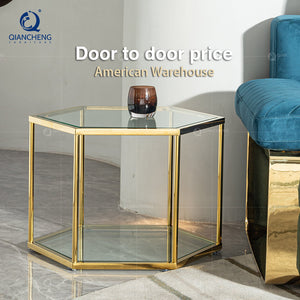 China Town Furniture Combination Honeycomb Ss Center Coffee Side Tea Table Manufacturer China Wholesale Side Table Set of 4