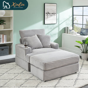 Free Shipping US Warehouse Comfortable Multi-Functional Velvet Sofa Modern Leisure Design American Style Living Room Storage