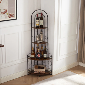 FCJ Metal Frame Bookcase Plant Stand with Unique Design