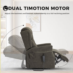 Hot Sales Flat Lifting Chair Recliners Dual Motor Modern Fabric Single Sofa Chair