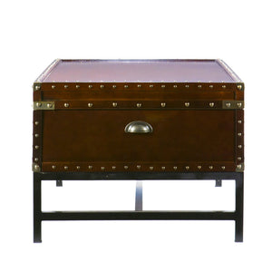 HMS 42\" Rectangular Coffee Table in Brown Manufactured Wood and Metal