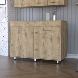 HMS 47\" Natural Console Accent Cabinet Three Shelves and One Drawer Elegant Console Tables