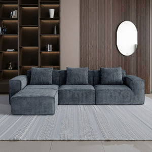 Modern Vacuum Compressed Sofa Tofu Height Density Sponge Modular Sofa for Living Room Cord Sofa