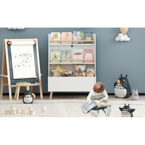 FCJ Children's Bookshelf Industrial-Contemporary Antique Design for Home Living Room Bedroom & School Book Storage