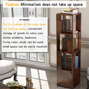 YQ FOREVER Wooden Bookshelve Bookshelf With Door Storage Rack Bookcase Living Room Furniture