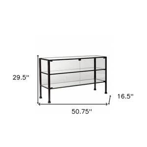 HMS Industrial Rustic Black Glass Double Door Cabinet Extendable Mid-Century Wine Cabinet Home Stainless Steel Home Furniture