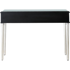 HMS Classic Silver Leaf Antiqued Console Table for Entry Living Room Hotel Bedroom Farmhouse Iron Wood Versatile Home Furniture