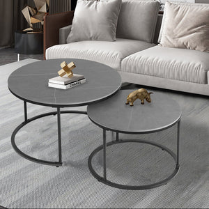 US Free Shipping Modern Living Room Center Furniture Coffee Table Marble Pattern Tea Table with Open Storage