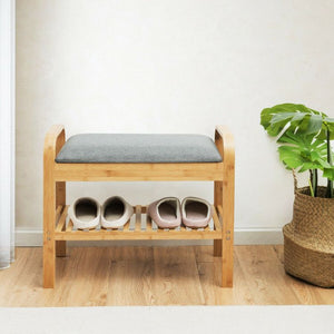 Entryway Hallway Bedroom Shoe Rack Bench with Storage Shelf for Organizing Your Footwear