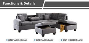 Winforce Morden Style Muebles De Sala Set Furniture Luxury Divano Letto Corner Sofa