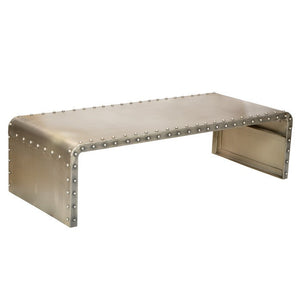 HMS 60 Convertible Coffee and Tea Table Gray Aluminum and Metal Frame Farmhouse Style Made of Concrete for Living Room Use