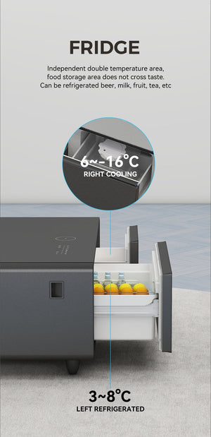 Multifunctional Home Smart Furniture Coffee Table Fridge Mini Refrigerator with Wireless Charging Smart Coffee Table
