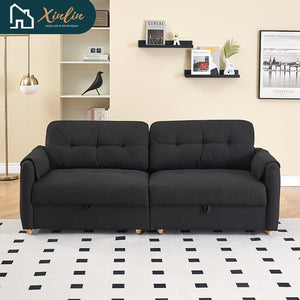 Free Shipping US Warehouse Comfortable Multi-Functional Velvet Sofa Modern Leisure Design American Style Living Room Storage