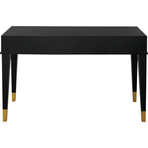 HMS 47\" Contemporary Elegant MDF Wood Console Table with Black Silver Gold Finish for Living Room Hotel Bedroom Decoration
