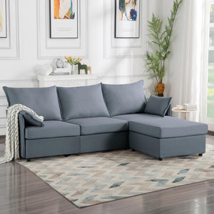 93.7" Sectional Sofa with Ottoman