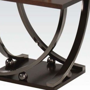 HMS 23\" Black and Brown Console Table Elegant End Table for Home Decor