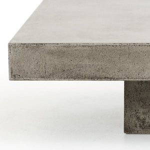 HMS 43\" Gray and Dark Gray Concrete Square Block Coffee Table