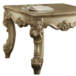 HMS 26\" Gold Patina Manufactured Wood Square End Table Elegant Coffee Tables with Unique Style