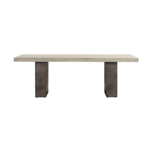HMS 24\" Gray and Dark Gray Solid Wood and Concrete Coffee Table