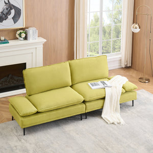 Elegant and Rustic in 89 Inches of Cotton and Linen,sofa Custom-made for Apartments, Living Rooms and Offices