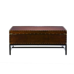 HMS 42\" Rectangular Coffee Table in Brown Manufactured Wood and Metal