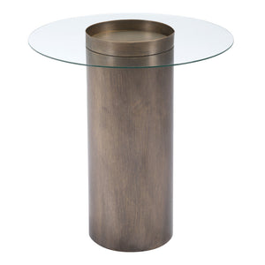HMS Contemporary Antique Gold End Table Handmade Modern Design Mirrored Finish Wooden Glass Marble for Home School Furniture