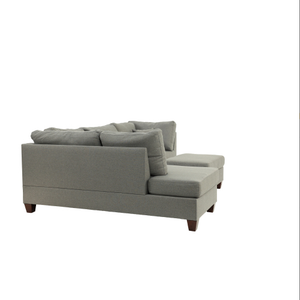 FCJ 3-PC Convertible Sectional Sofa Set in Gray for Living Rooms Apartments and Beds