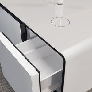 Luxury Living Room Furniture Smart Bedside Coffee Table Modern Fridge Tables with USB Wireless Charging