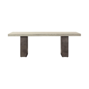 HMS 24\" Gray and Dark Gray Solid Wood and Concrete Coffee Table