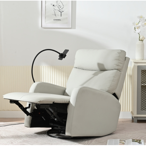 Modern Small Rocking Chair Swivel Recliner Extendable Bedroom Chair Synthetic Leather Living Room Sofa Home Furniture Set