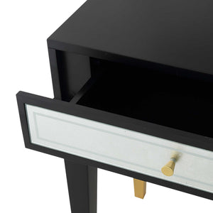 HMS 47\" Contemporary Elegant MDF Wood Console Table with Black Silver Gold Finish for Living Room Hotel Bedroom Decoration
