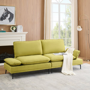 Elegant and Rustic in 89 Inches of Cotton and Linen,sofa Custom-made for Apartments, Living Rooms and Offices