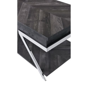 FCJ Roma Gray Lift Top Cocktail Table Stylish Coffee Table with Practical Storage Features