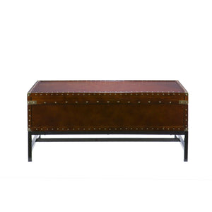 HMS 42\" Rectangular Coffee Table in Brown Manufactured Wood and Metal