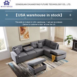 Winforce Morden Style Muebles De Sala Set Furniture Luxury Divano Letto Corner Sofa