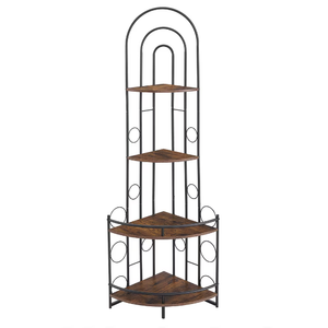 FCJ Metal Frame Bookcase Plant Stand with Unique Design