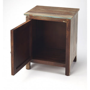 HMS 18\" Extendable Brown Traditional Accent Cabinet Classic Antique Sideboard for Living Room As a Wine Storage Furniture